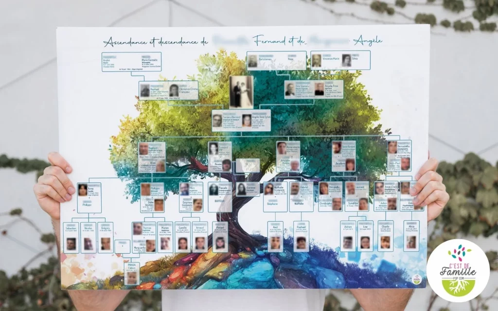 Arbre généalogique sur mesure avec photos