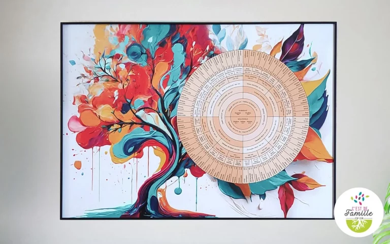 Arbre généalogique sur mesure circulaire