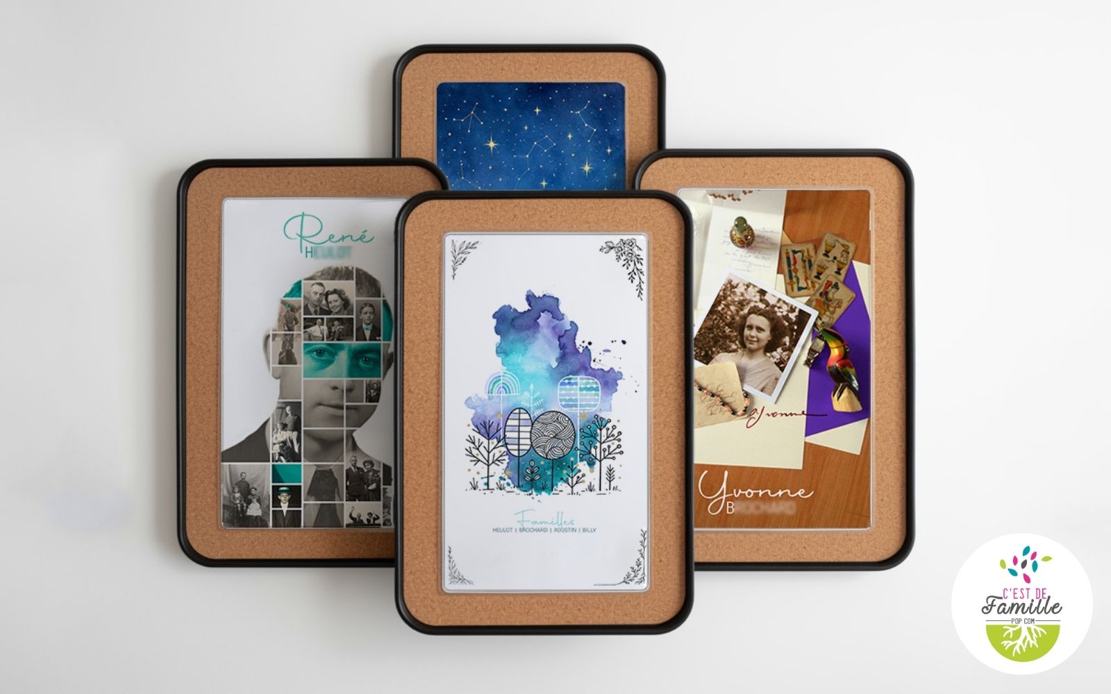 Coffret souvenir familial en métal personnalisé pour protéger photos, arbres généalogiques et livres mémoire.