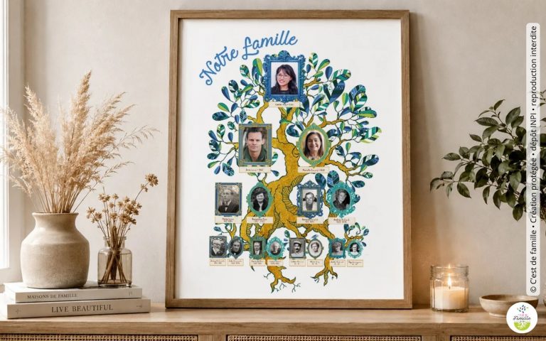 Arbre généalogique personnalisé et illustré