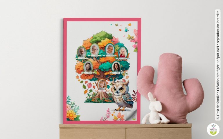 Arbre généalogique personnalisé et illustré