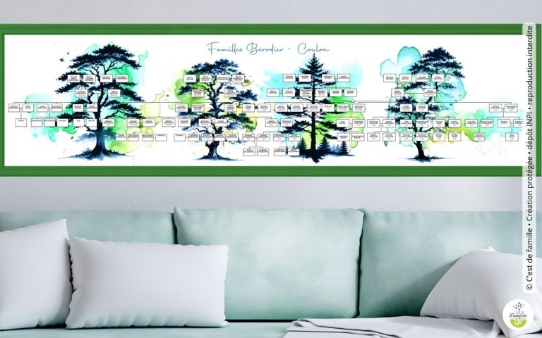 Arbre généalogique personnalisé et illustré