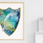 Blason personnalisé pour enfant autour du prénom et des valeurs familiales