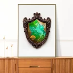 Blason personnalisé pour enfant autour du prénom et des valeurs familiales