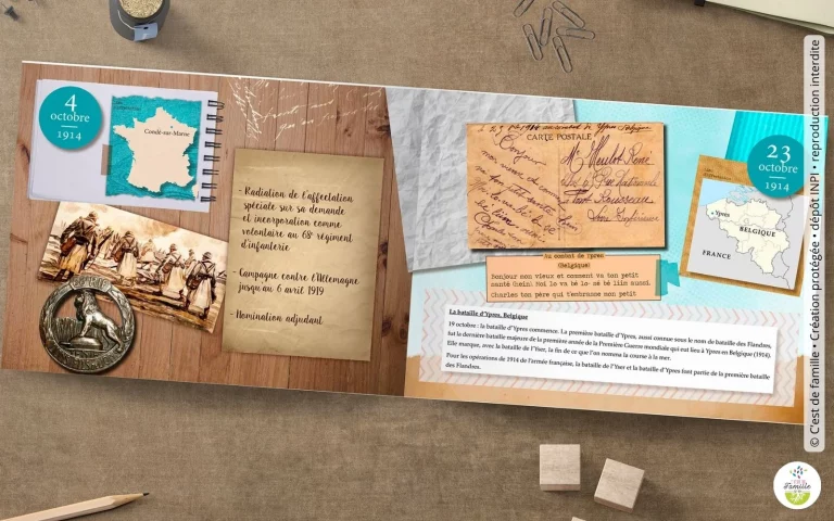 Exemple de création généagraphique pour transmettre une histoire familiale