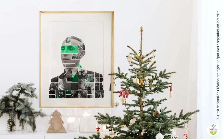 portrait mosaïque familial sur mesure