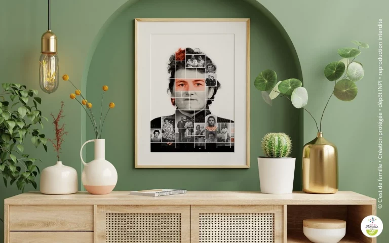 portrait mosaïque familial sur mesure