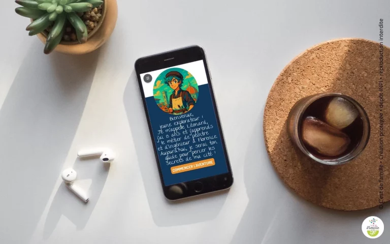 Parcours interactif familial sur téléphone pour découvrir l’histoire familiale et le patrimoine