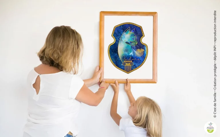 Blason prénom personnalisé pour naissance ou cadeau enfant