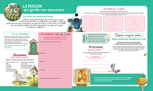 Aperçu intérieur du cahier Mission famille – Sur la piste des souvenirs