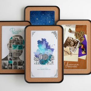 Coffret souvenir familial en métal personnalisé pour protéger photos, arbres généalogiques et livres mémoire.