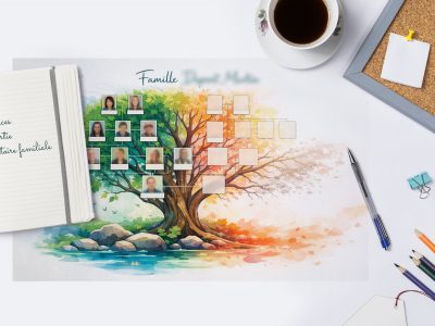 arbre généalogique illustré avec une branche incomplète