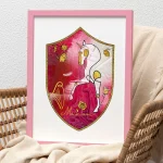 Blason personnalisé pour enfant autour du prénom et des valeurs familiales