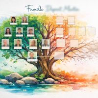 arbre généalogique illustré avec une branche incomplète