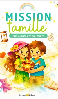 Cahier Mission famille sur la piste des souvenirs, utilisé par un enfant pour recueillir des souvenirs