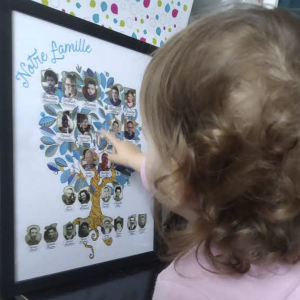 livre généalogique pour enfant - cadeau naissance personnalisé arbre généalogique