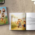 Livre généalogique jeunesse personnalisé avec photos et récits familiaux